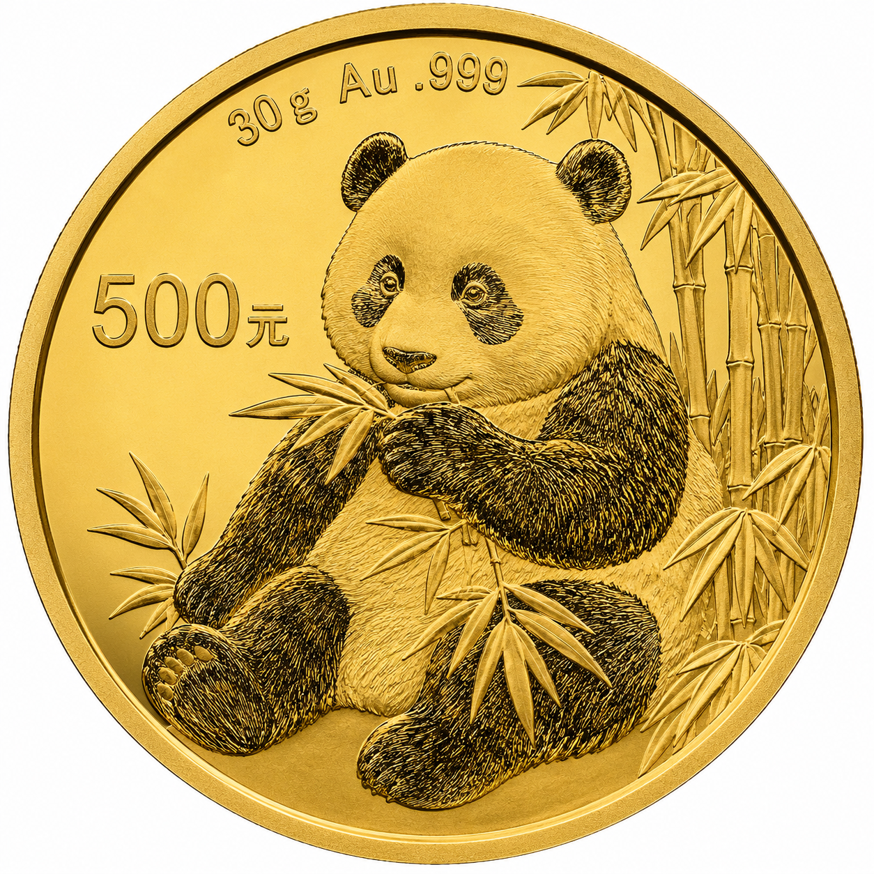 China 30 gram Gold Panda BU Random Year