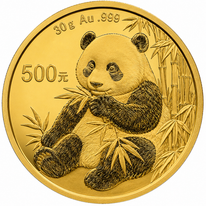 China 30 gram Gold Panda BU Random Year