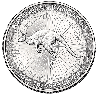1 oz Australian Silver Kangaroo Coin BU - Random Year