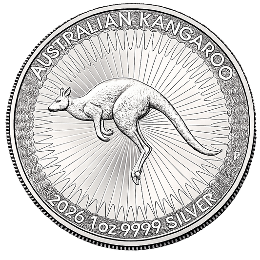1 oz Australian Silver Kangaroo Coin BU - Random Year