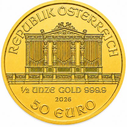 2026 Austria 1/2 oz Gold Philharmonic BU