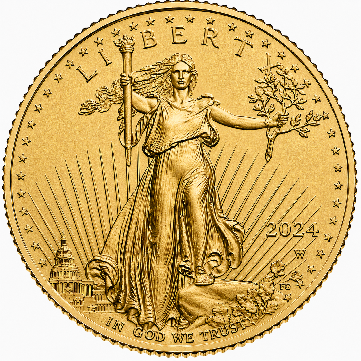 1/10 oz American Gold Eagle Coin BU - Random Year