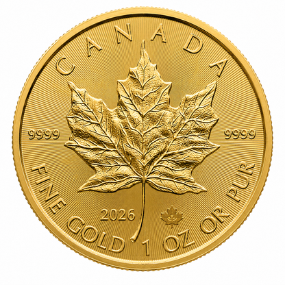 2026 1 oz Canadian Gold Maple Leaf Coin BU