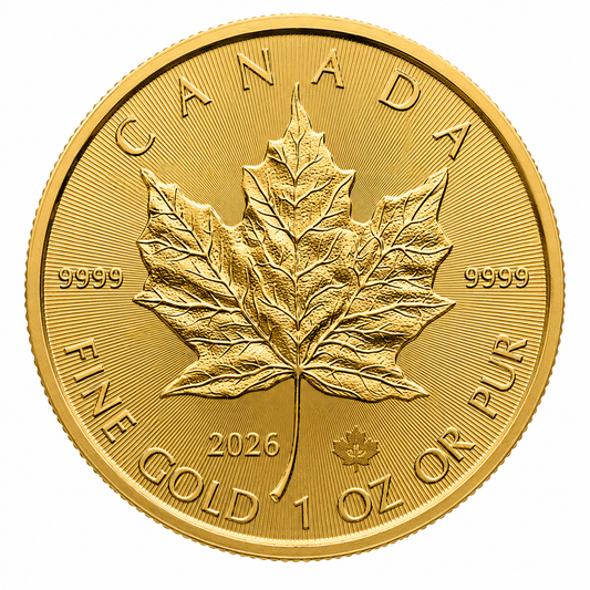 2026 1 oz Canadian Gold Maple Leaf Coin BU