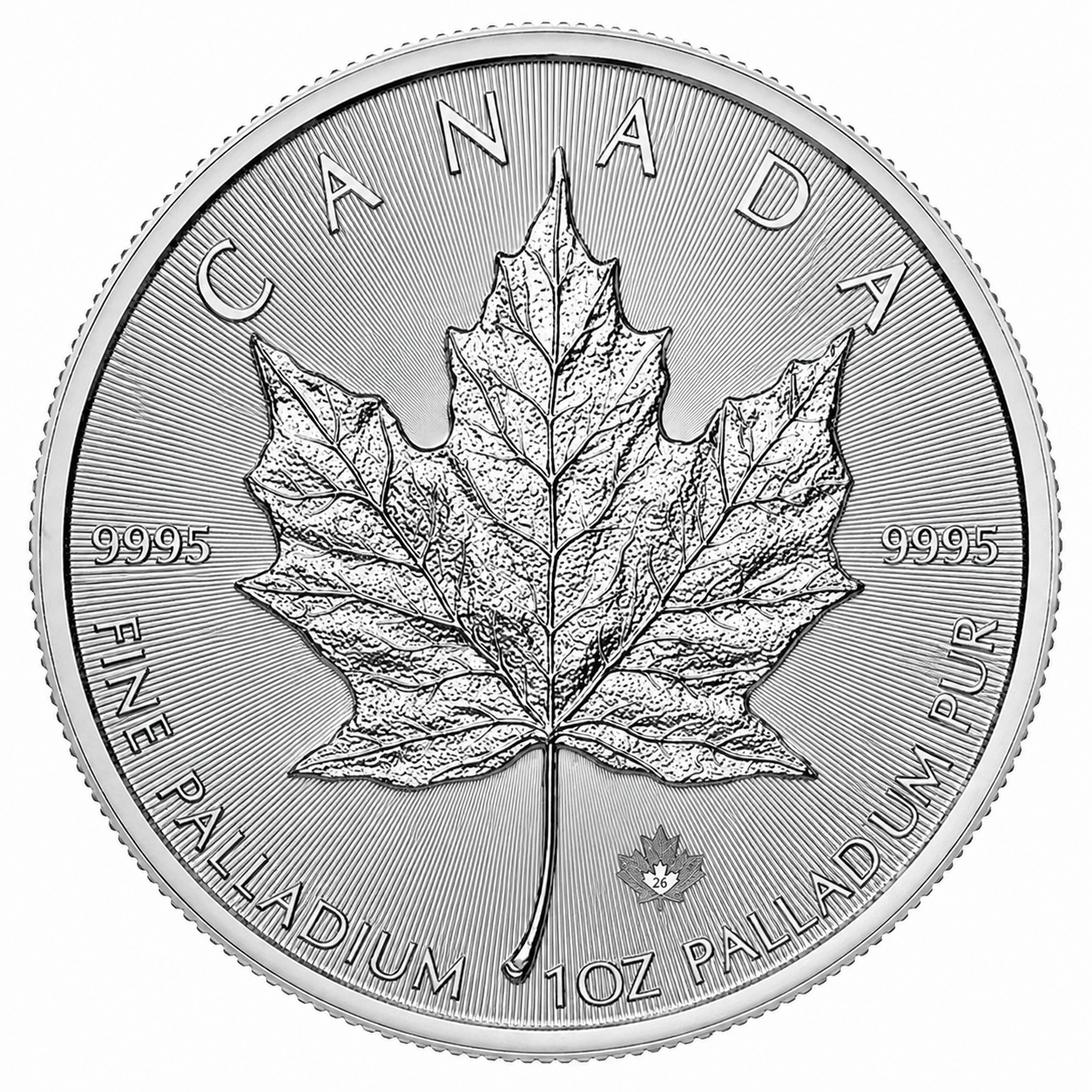 2026 1 oz Palladium Canadian Maple Leaf BU
