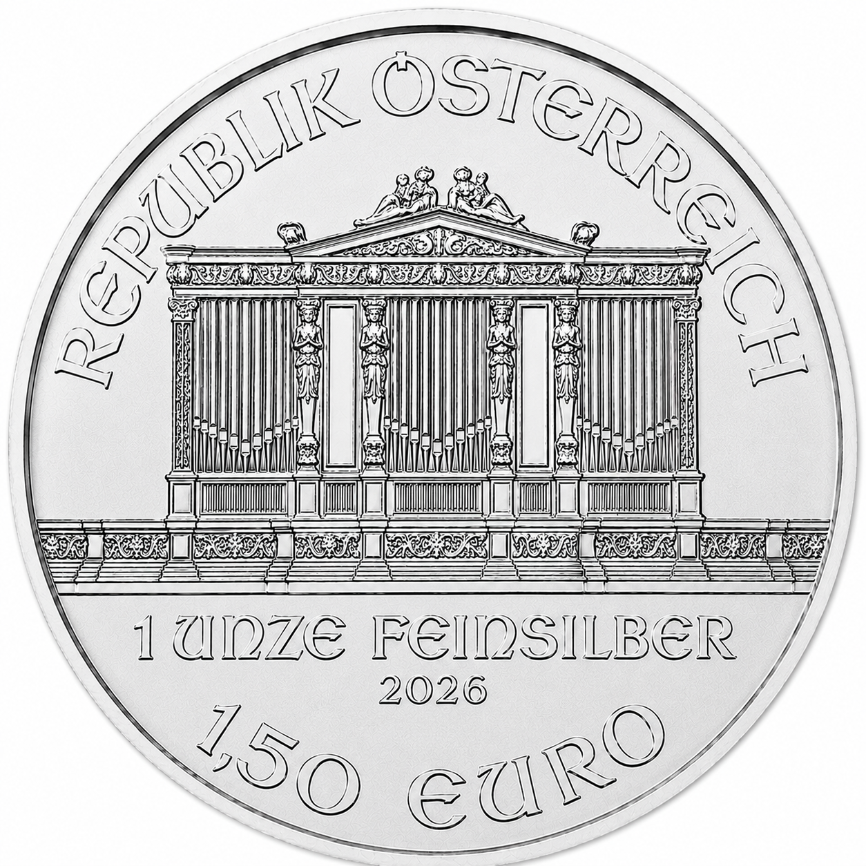 2026 1 oz Austrian Silver Philharmonic Coin BU