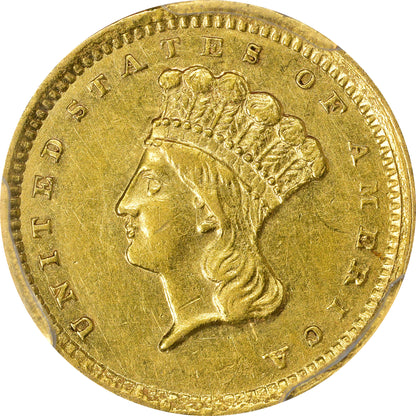 1857-C G$1 AU53 PCGS