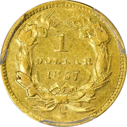 1857-C G$1 AU53 PCGS