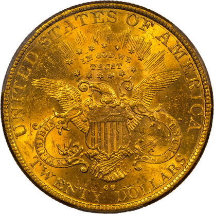 1890-CC Liberty Head Double Eagle $20 AU58 PCGS CAC
