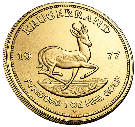 1/10 oz South African Gold Krugerrand Coin BU - Random Year