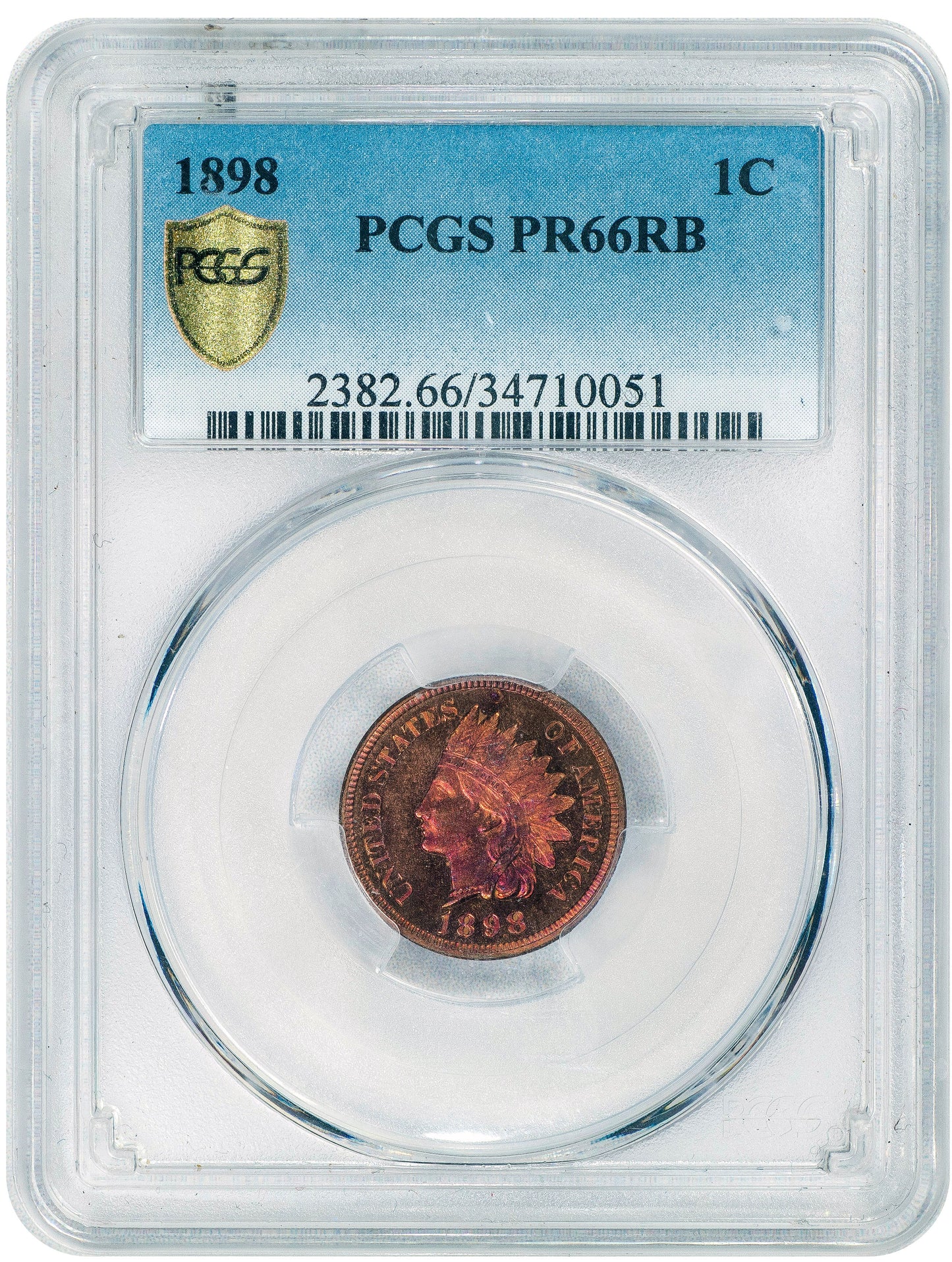 1898 1C PR66 RB PCGS