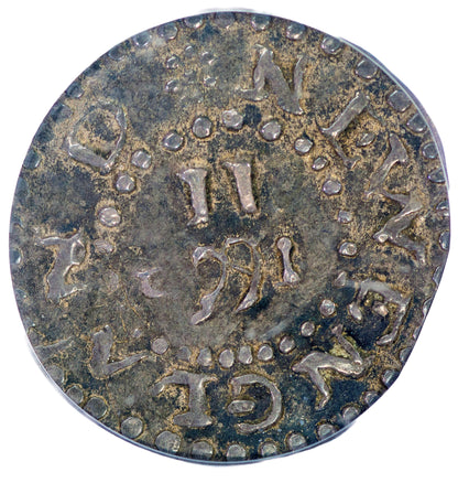 1652 3P THREEPENCE PINE TREE XF45 PCGS CAC  