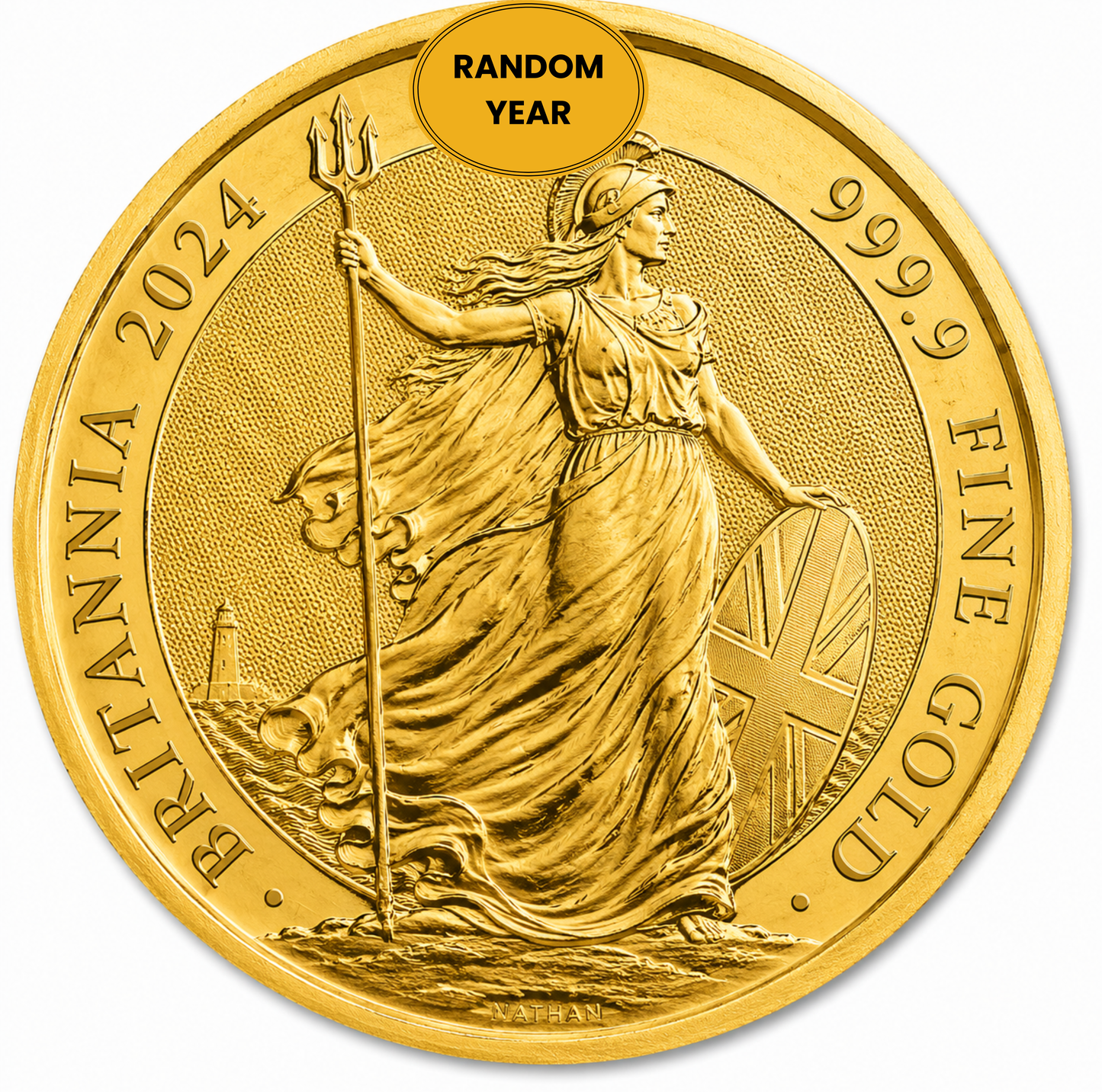 1 oz Gold British Britannia Coin BU - Random Year