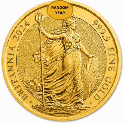 1 oz Gold British Britannia Coin BU - Random Year