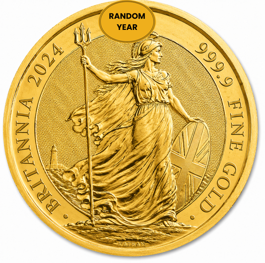 1 oz Gold British Britannia Coin BU - Random Year