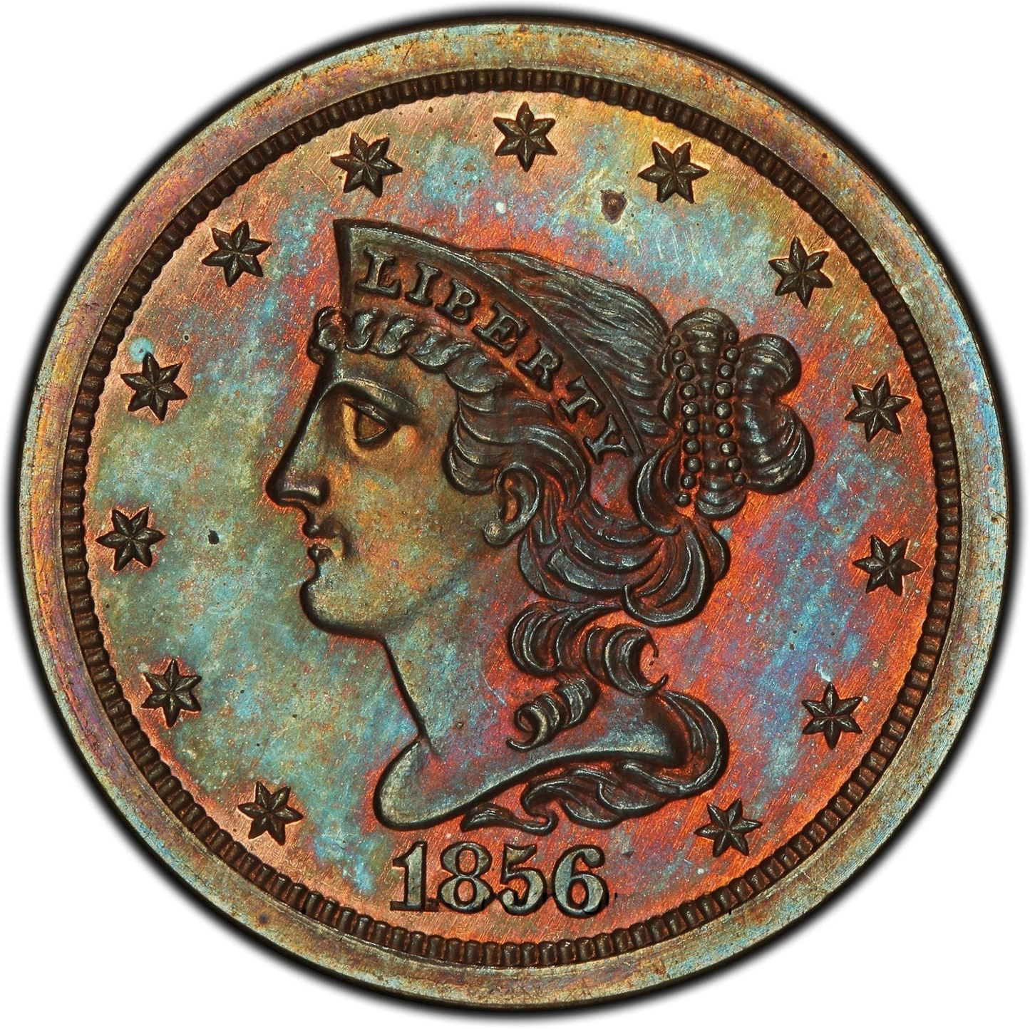 1856 1/2C PR66 RB PCGS CAC