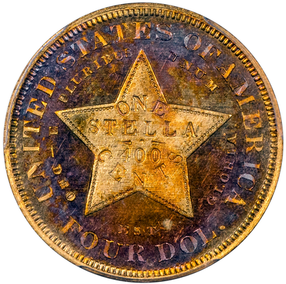 1879 $4 FLOWING HAIR STELLA PR64+ CAM PCGS CAC