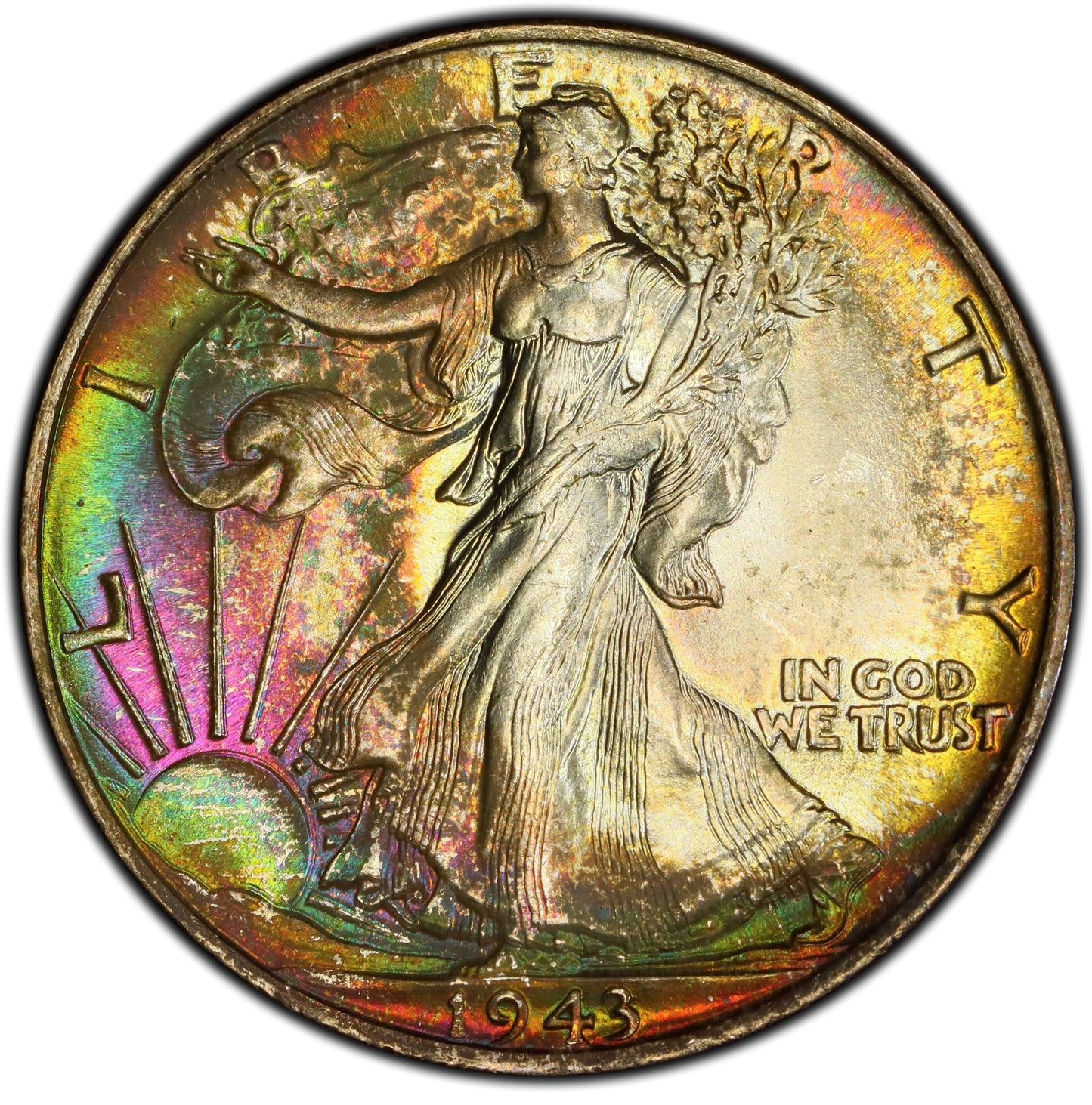 1943 50C Ms67 Pcgs Cac