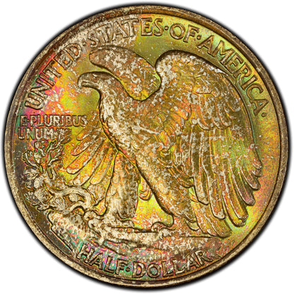 1943 50C Ms67 Pcgs Cac