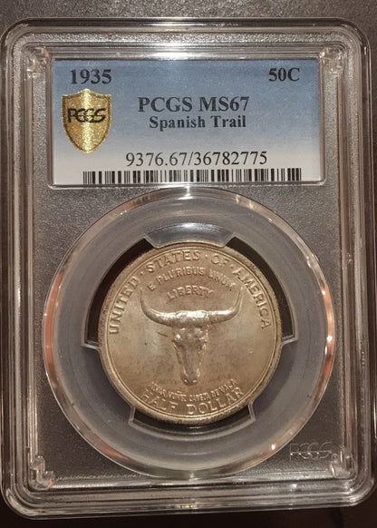 1935 50C SPANISH TRAIL MS67 PCGS