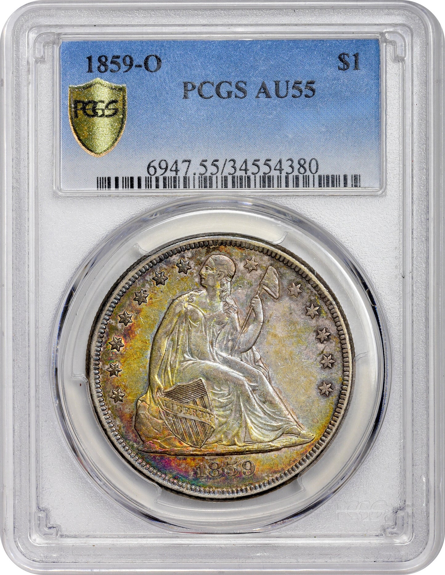 1859-O $1 AU55 PCGS