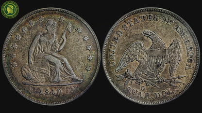 1840-O 25C NO DRAPERY VF35 PCGS CAC