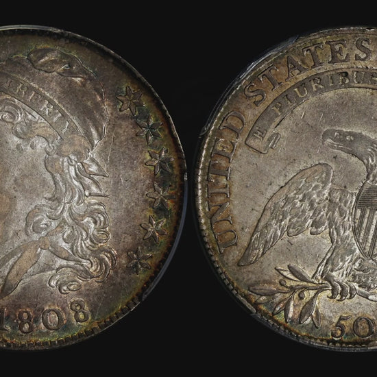 1808/7 50C AU53 PCGS CAC