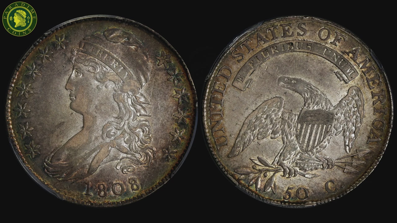 1808/7 50C AU53 PCGS CAC