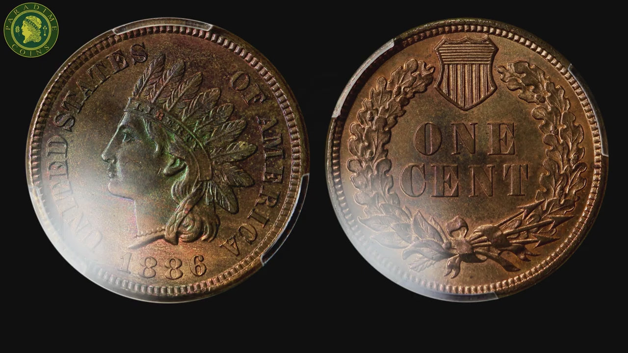 1886 1C VARIETY 1 PR65 RB PCGS EEPS