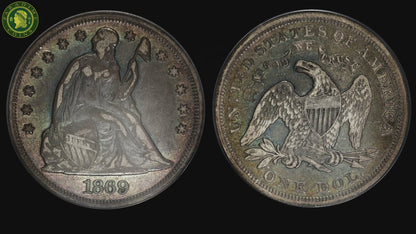 1869 $1 F15 PCGS CAC