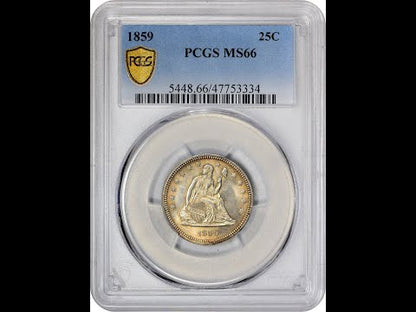 1859 25C MS66 PCGS