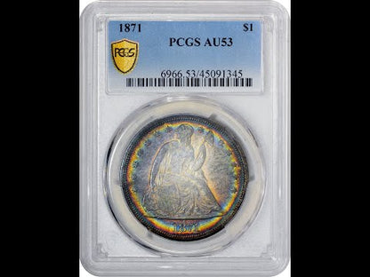 1871 $1 AU53 PCGS