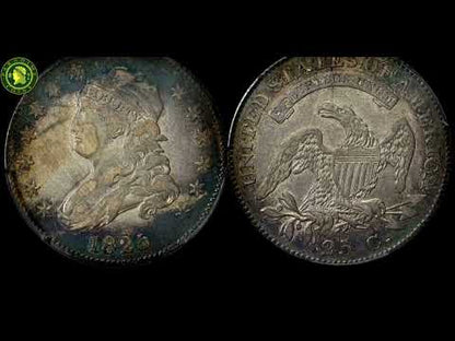 1825/4/(2) 25C B-3 XF40 PCGS CAC