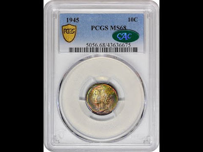 1945 10C MS68 PCGS CAC