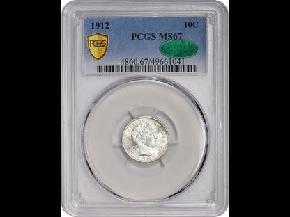 1912 10C MS67 PCGS CAC