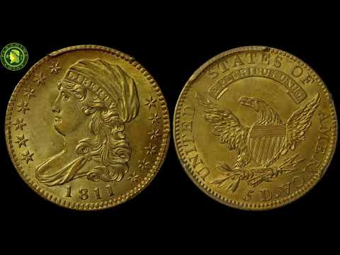 1811 $5 SMALL 5 MS61 PCGS CAC VIDEO