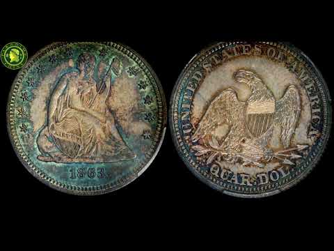 1863 25C MS66 PCGS CAC