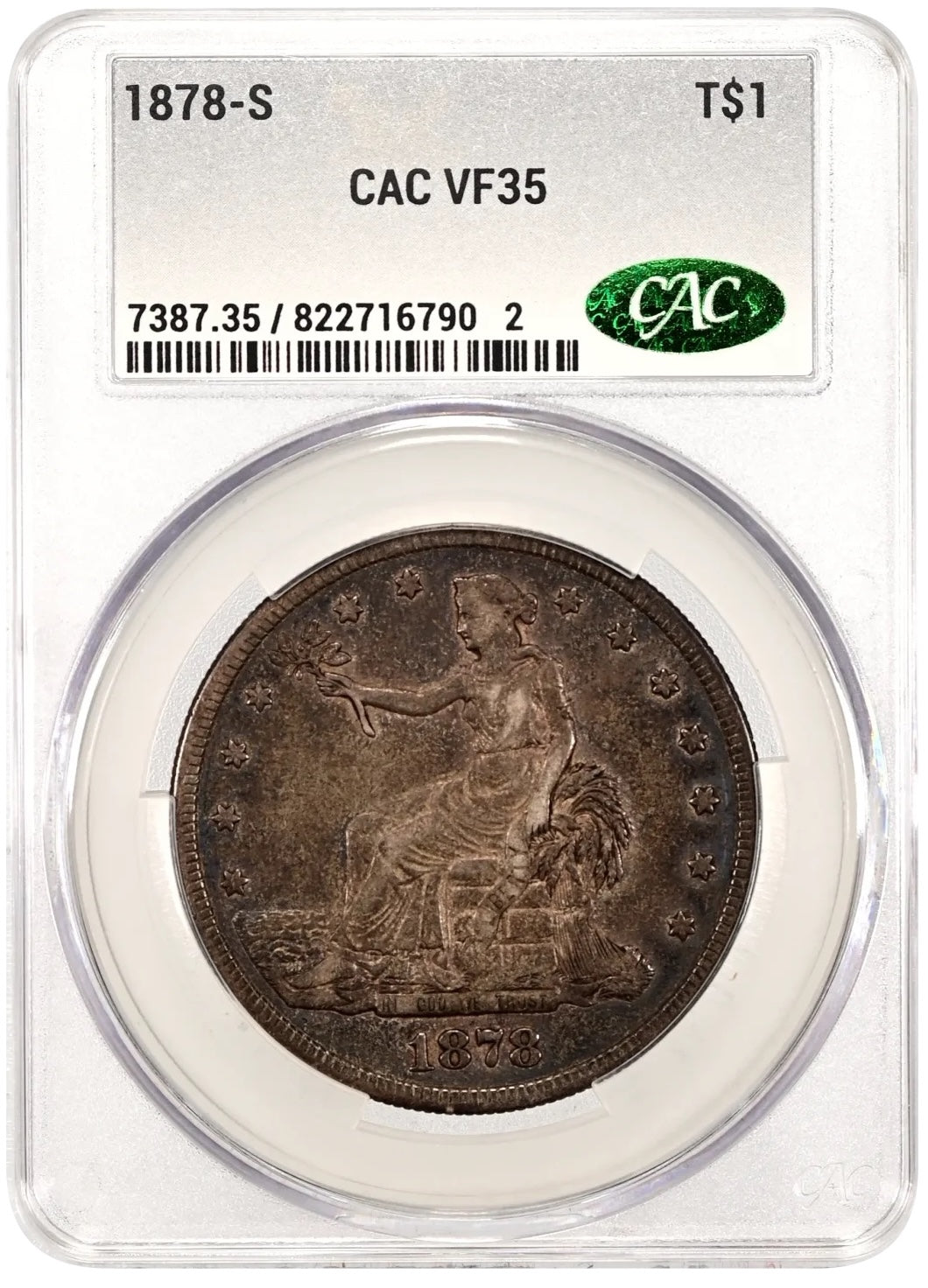1878-S T$1 VF35 CACG