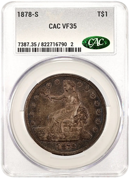 1878-S T$1 VF35 CACG