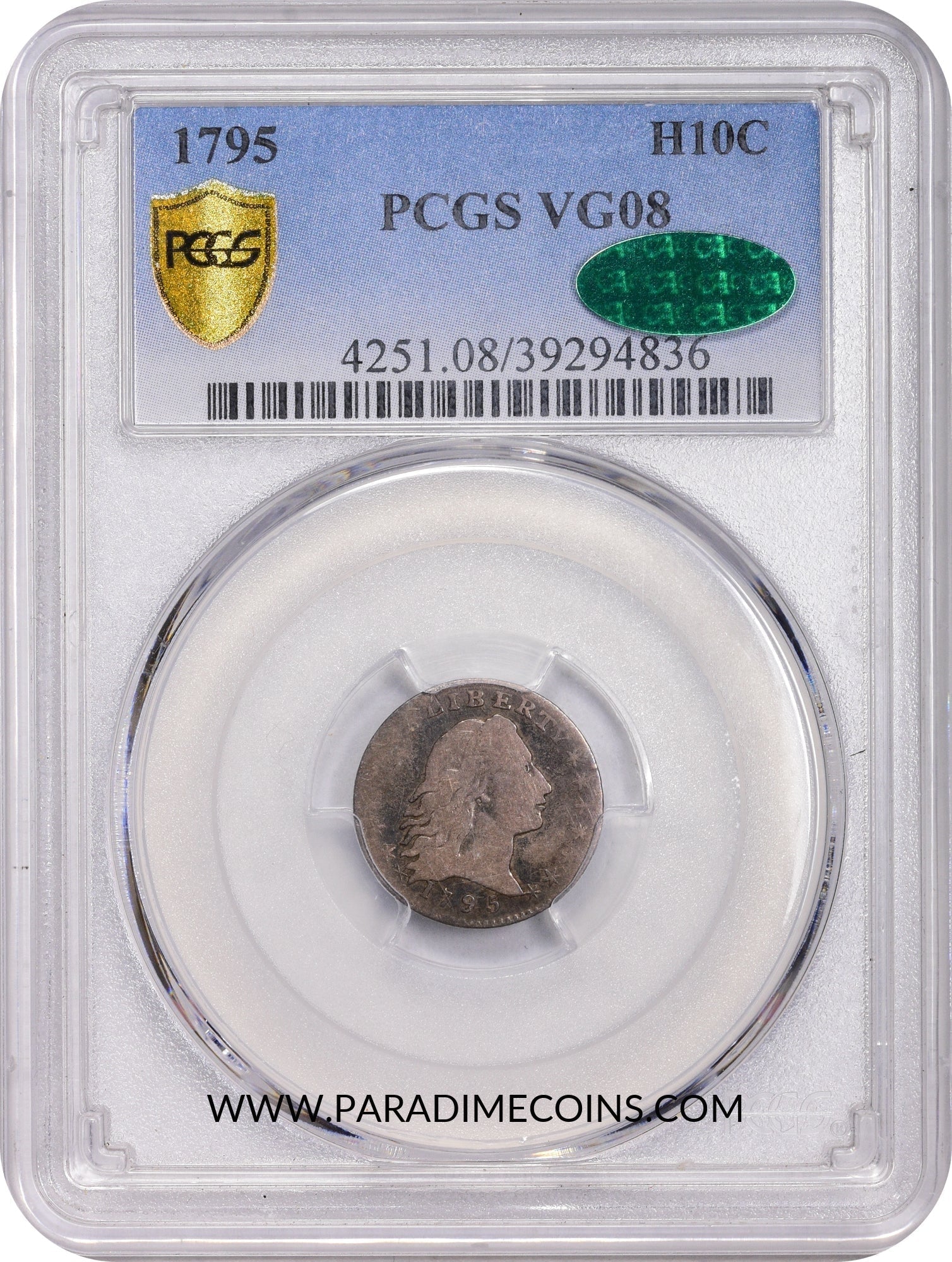 1795 H10C VG08 PCGS CAC - Paradime Coins | PCGS NGC CACG CAC Rare US Numismatic Coins For Sale