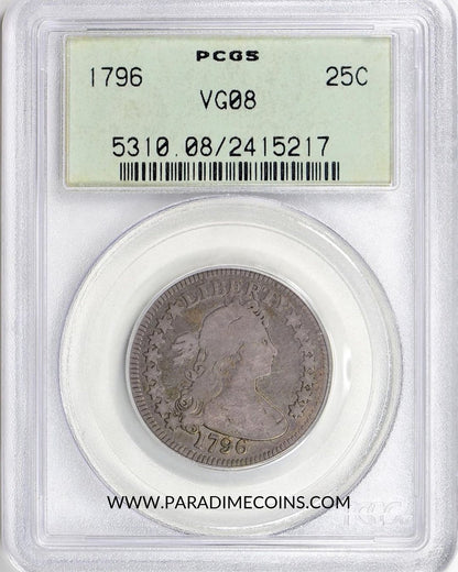 1796 25C VG08 OGH PCGS - Paradime Coins | PCGS NGC CACG CAC Rare US Numismatic Coins For Sale