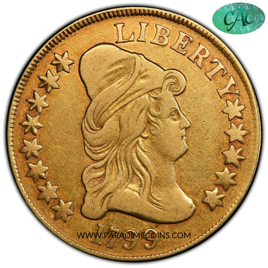 1799 $10 LARGE STARS VF30 PCGS CAC - Paradime Coins | PCGS NGC CACG CAC Rare US Numismatic Coins For Sale