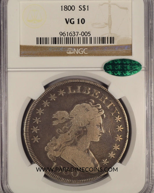 1800 S$1 VG10 NGC CAC - Paradime Coins | PCGS NGC CACG CAC Rare US Numismatic Coins For Sale
