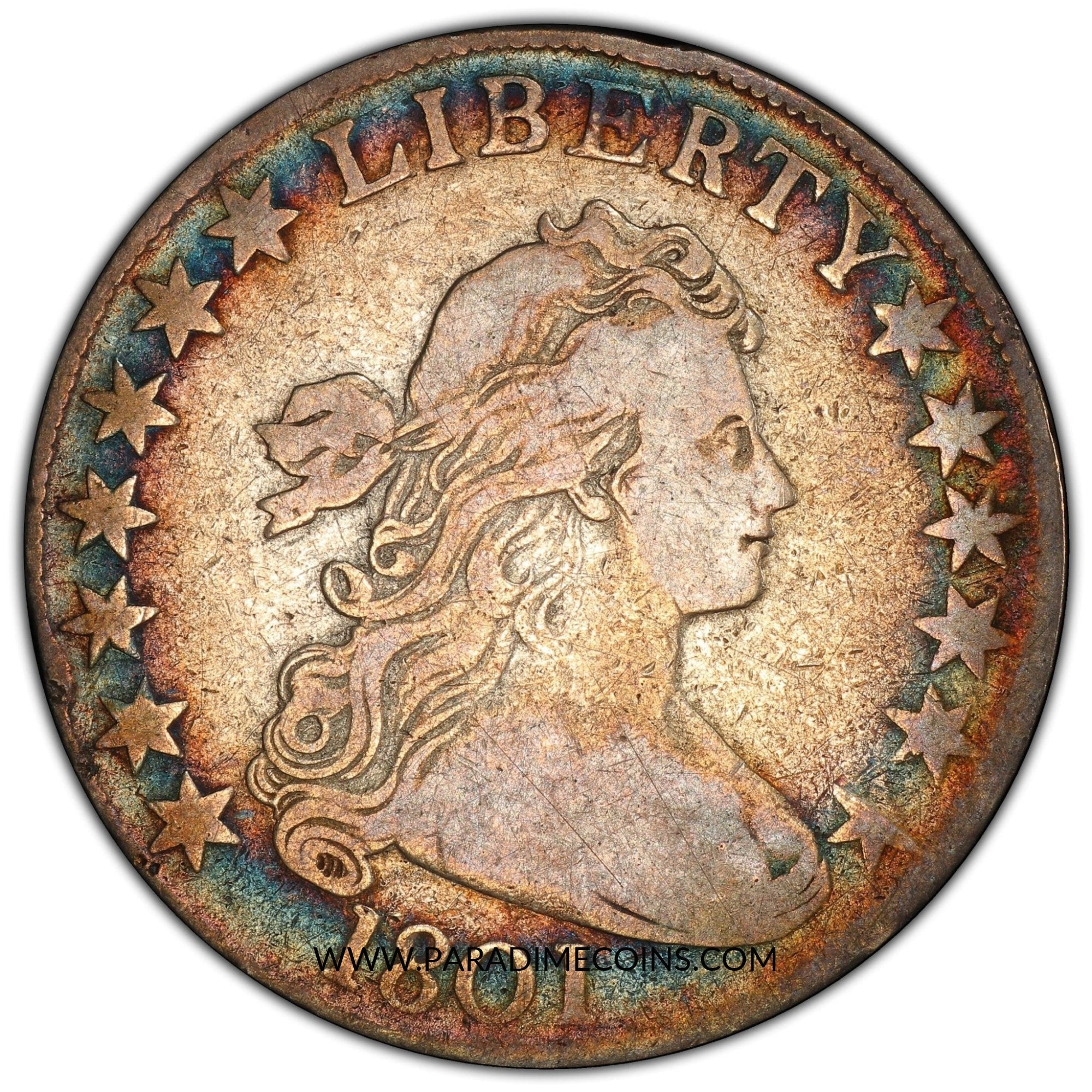 1801 50C F12 PCGS - Paradime Coins | PCGS NGC CACG CAC Rare US Numismatic Coins For Sale
