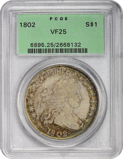 1802 $1 VF25 OGH PCGS - Paradime Coins | PCGS NGC CACG CAC Rare US Numismatic Coins For Sale