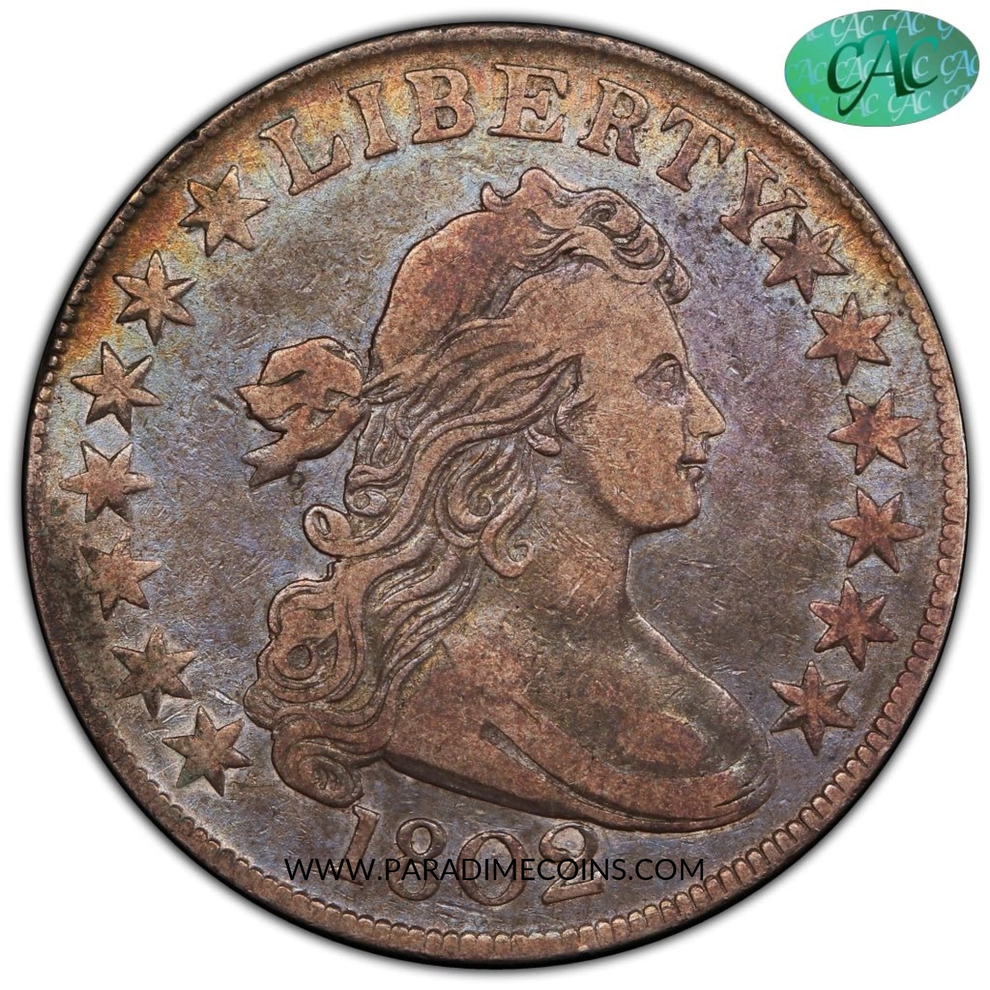 1802 50C VF35 PCGS CAC - Paradime Coins | PCGS NGC CACG CAC Rare US Numismatic Coins For Sale