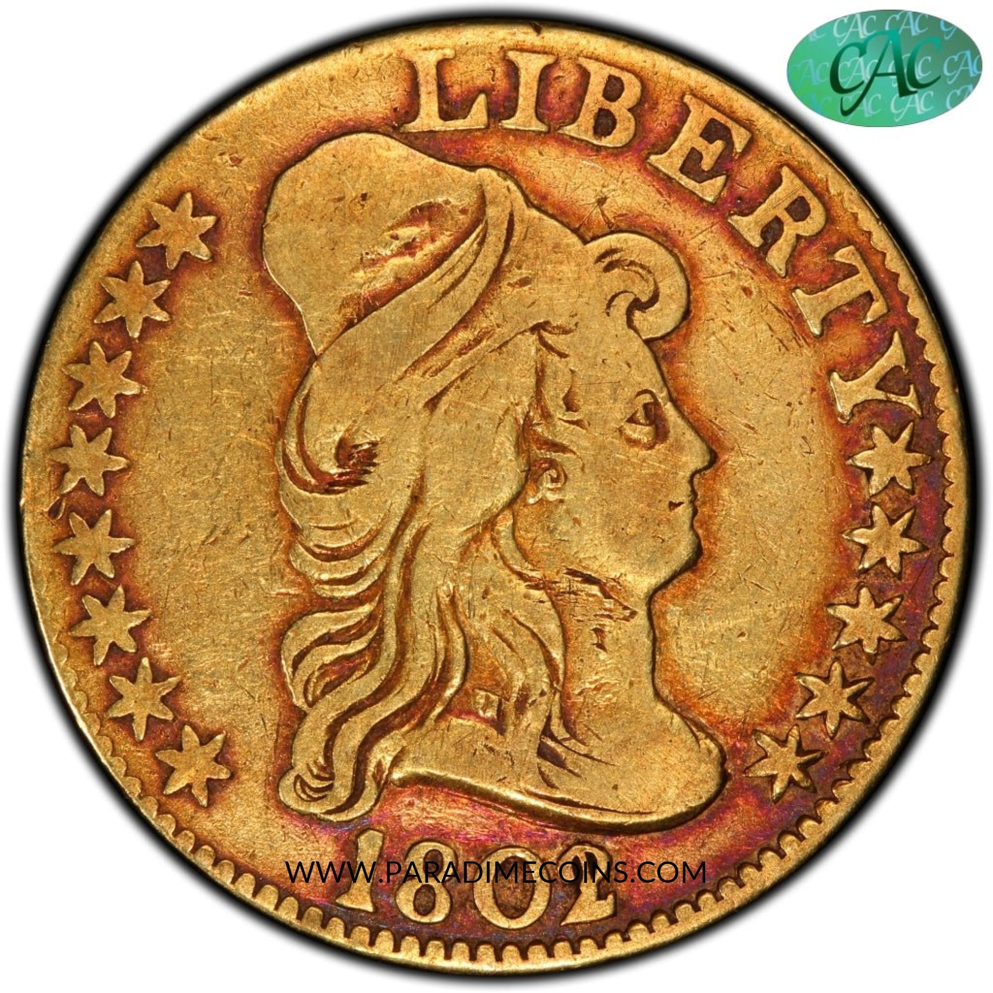 1802/1 $5 F12 PCGS CAC - Paradime Coins | PCGS NGC CACG CAC Rare US Numismatic Coins For Sale