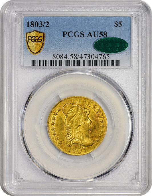 1803/2 $5 AU58 PCGS CAC - Paradime Coins | PCGS NGC CACG CAC Rare US Numismatic Coins For Sale