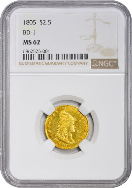 1805 $2.5 MS62 NGC - Paradime Coins | PCGS NGC CACG CAC Rare US Numismatic Coins For Sale