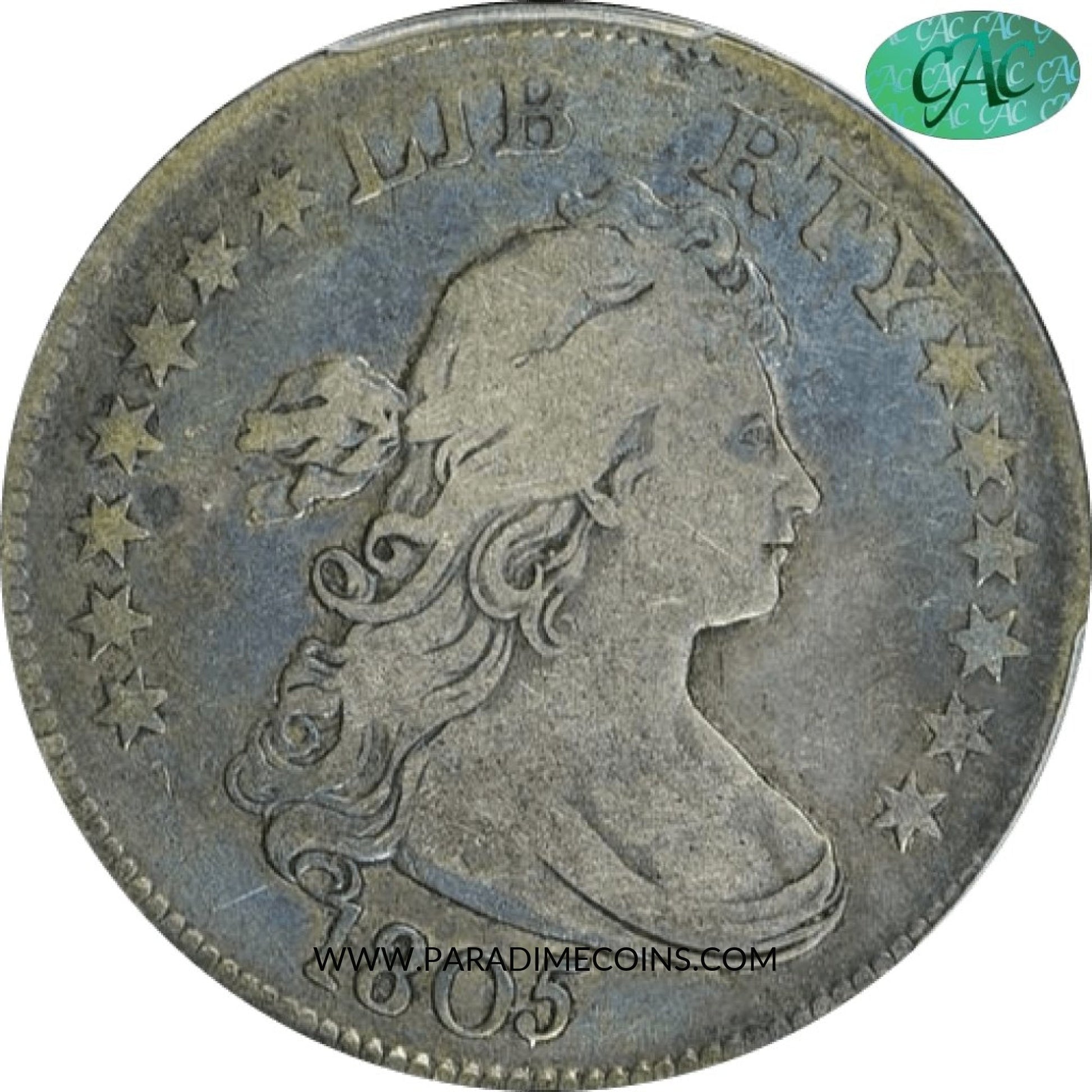 1805 25C F15 PCGS CAC - Paradime Coins | PCGS NGC CACG CAC Rare US Numismatic Coins For Sale